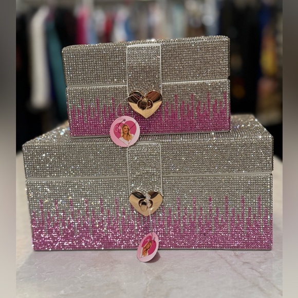 Paris Hilton Other - Gorgeous all rhinestone 2  jewelry boxes made by Paris Hilton new with tag